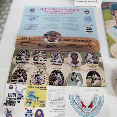 Vintage Milwaukee Brewers Stuff and Old Signed Chicago Baseball