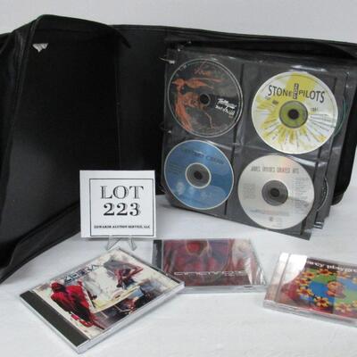 Older Rock and Other CDs in CD Holder: Pink Floyd, Rush, Zebra, Springsteen, More