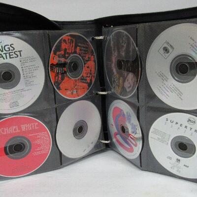 Older Rock and Other CDs in CD Holder: Pink Floyd, Rush, Zebra, Springsteen, More