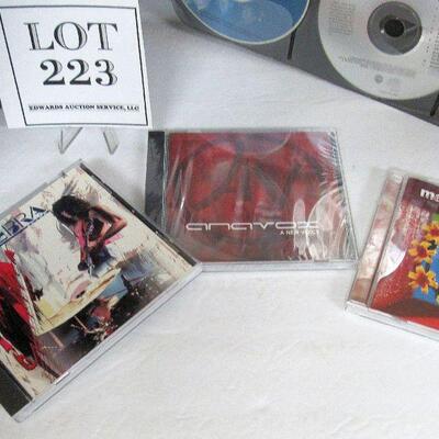 Older Rock and Other CDs in CD Holder: Pink Floyd, Rush, Zebra, Springsteen, More