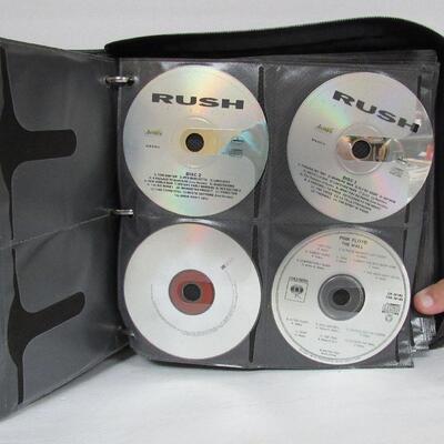 Older Rock and Other CDs in CD Holder: Pink Floyd, Rush, Zebra, Springsteen, More