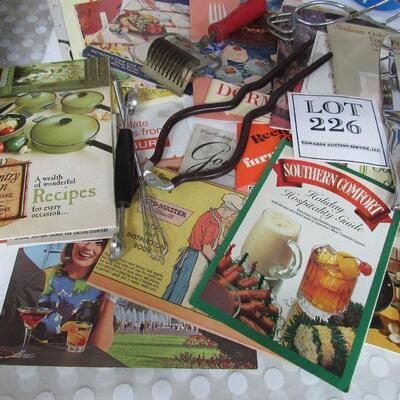 Vintage Cookbooks and Utensil Lot