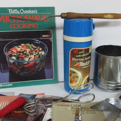 Vintage Cookbooks and Utensil Lot