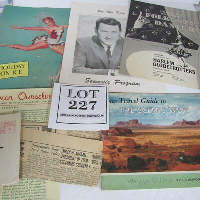 Vintage Lot, Travel Books, Show Programs, Memorabilia