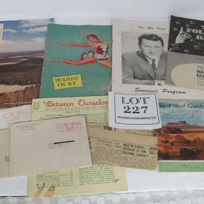 Vintage Lot, Travel Books, Show Programs, Memorabilia