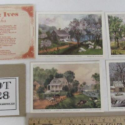 Small Currier and Ives Litho Prints Ready to Frame