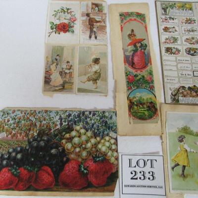 Antique Advertizing Cards and Samples