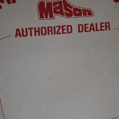 Tin Mason Shoes Ad Store Sign