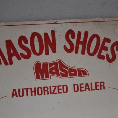 Tin Mason Shoes Ad Store Sign
