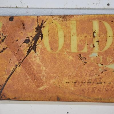 Tin Old Glod Cigarettes Ad Store Sign