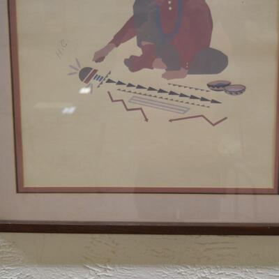 Native American Wall Art Signed H.C.
