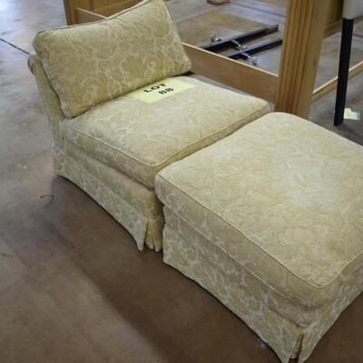 Custom Upholstered Chair & Ottoman