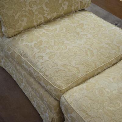 Custom Upholstered Chair & Ottoman
