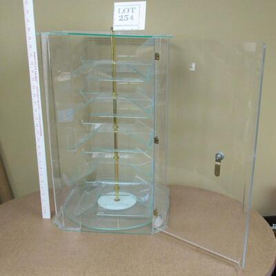 Older Plastic Countertop Revolving Display Case, Locking