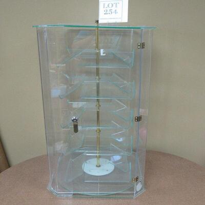 Older Plastic Countertop Revolving Display Case, Locking