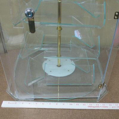 Older Plastic Countertop Revolving Display Case, Locking