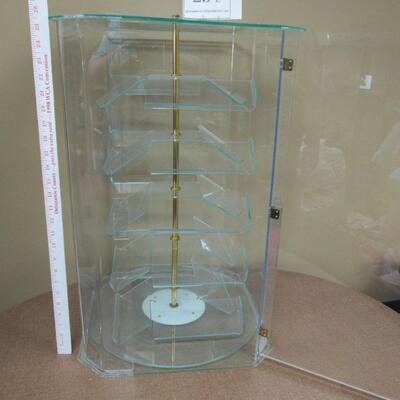 Older Plastic Countertop Revolving Display Case, Locking