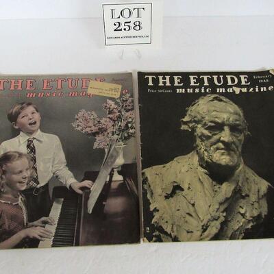 2 Vintage Etude Magazines, 1948
