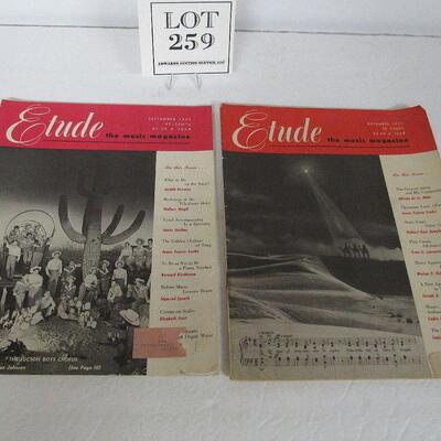 2 Vintage Etude Magazines, 1959