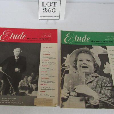 2 Vintage Etude Magazines, 1953