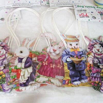 Large Lot of Easter Decor, Vintage Baskets, Grass, More
