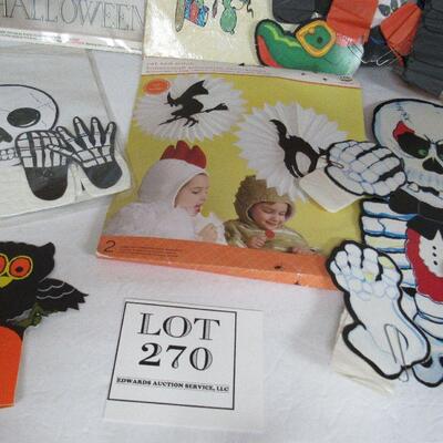 Halloween Lot of Decor, Tissue Decor, Ribbon, Book