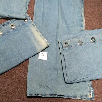 2 Pair Denim Drapes