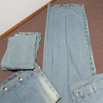 2 Pair Denim Drapes