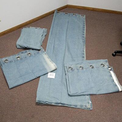 2 Pair Denim Drapes