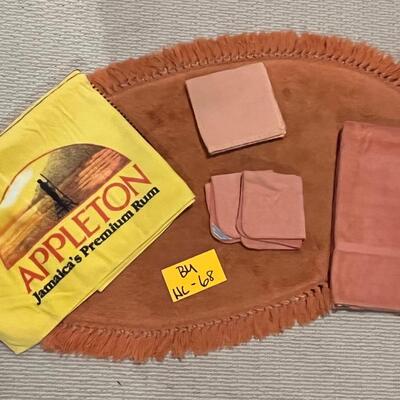Bath mat with towels