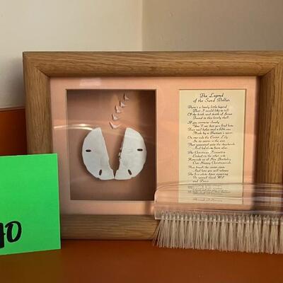 Framed seashell with poem