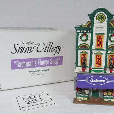 Vintage Dept 56 Snow Village Bachman's Flower Shop
