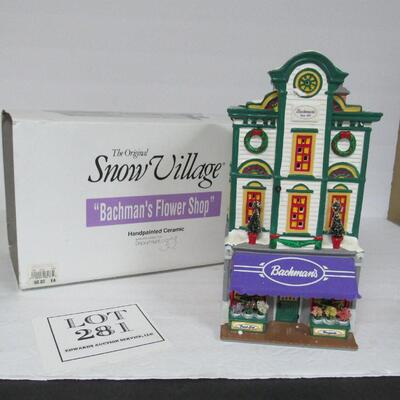 Vintage Dept 56 Snow Village Bachman's Flower Shop