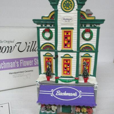 Vintage Dept 56 Snow Village Bachman's Flower Shop