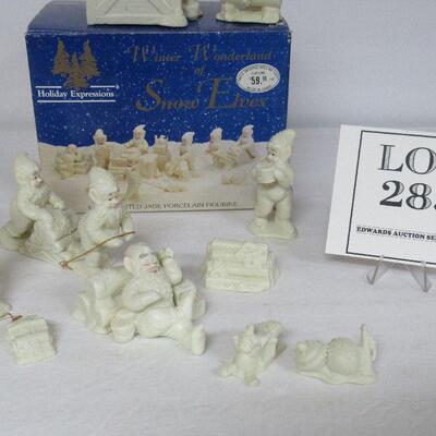 Nice Unused Set of Porcelain Christmas Elves