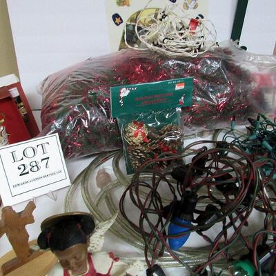 Large Lot of Mixed Christmas Stuff, Music Box, Warmer, Ornaments Lights