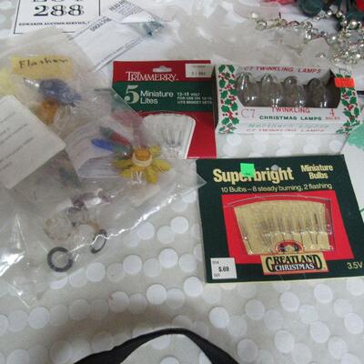 Lot of Older Christmas Lights, Light Sets, Extra Bulbs, Rubber? Light Sets