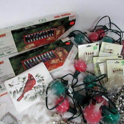 Lot of Older Christmas Lights, Light Sets, Extra Bulbs, Rubber? Light Sets