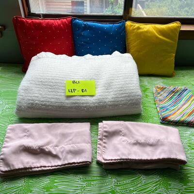 Blanket and pillows