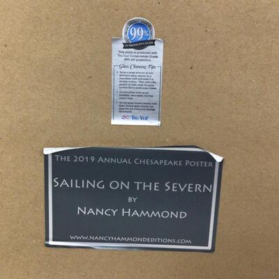 1003 Nancy Hammond 2019 Chesapeake Bay Poster "Sailing on The Severn" Lithograph Print - Signed & Numbered 406/1250