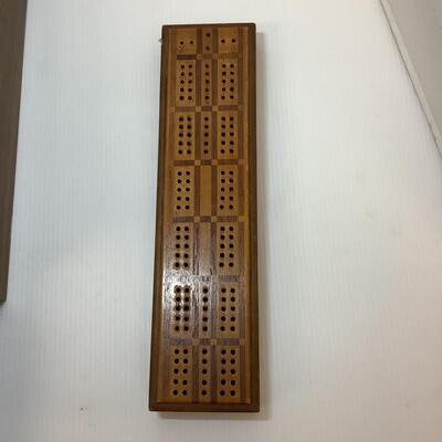 Lot 1045  Pair of Vintage Wooden Game Sets & Vintage J. Hunter Smith Aristocrat Tennis Racket