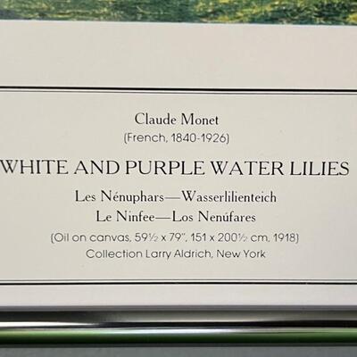 White and Purple Water Lilies print