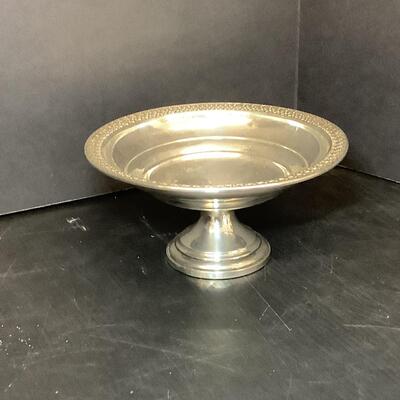 Lot 1053. Lot of Sterling Silver- Butter Dish ( glass insert ) , Pedestal Candy Dishes