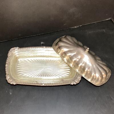 Lot 1053. Lot of Sterling Silver- Butter Dish ( glass insert ) , Pedestal Candy Dishes