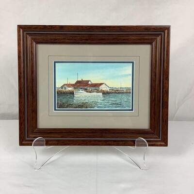 1008 Signed Keith Whitelock Original Watercolor "Red Roof Sheds"