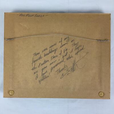 1008 Signed Keith Whitelock Original Watercolor "Red Roof Sheds"