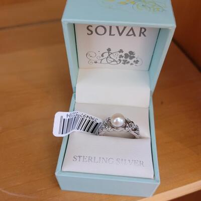 Solvar Sterling Silver and Pearl Ring