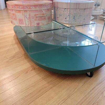 Glass Wheeled Display Shelves- contents not included #1