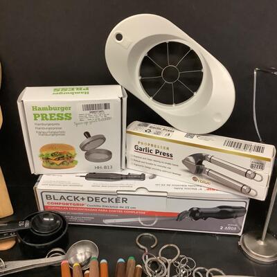 Lot 1081. Lot of Kitchen Utensils/ Crab Mallets / Knives / Fondu Forks  / More