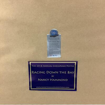 1016 Nancy Hammond 2018 Chesapeake Bay Poster "Racing Down the Bay" Print - Signed & Numbered 999/1250
